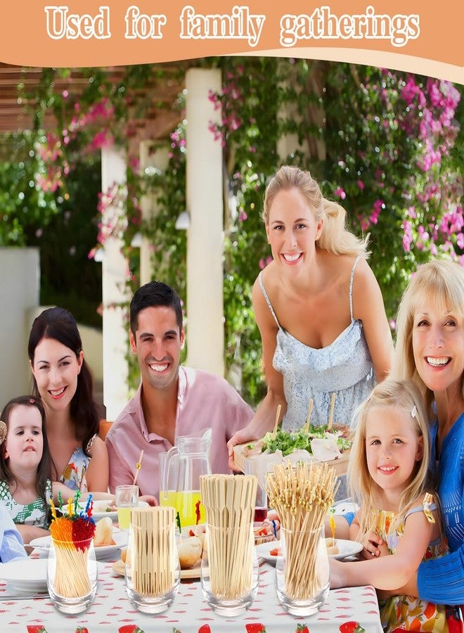 PEOUWNES ٨٠٠ قطعة من أعواد الكوكتيل للمقبلات، أعواد أسنان من الخيزران من PEOUWNES، أعواد كوكتيل فاخرة للمقبلات والمشروبات والفواكه وأسياخ الطعام والحلويات واللحوم الباردة وحفلات الزفاف - Image 3